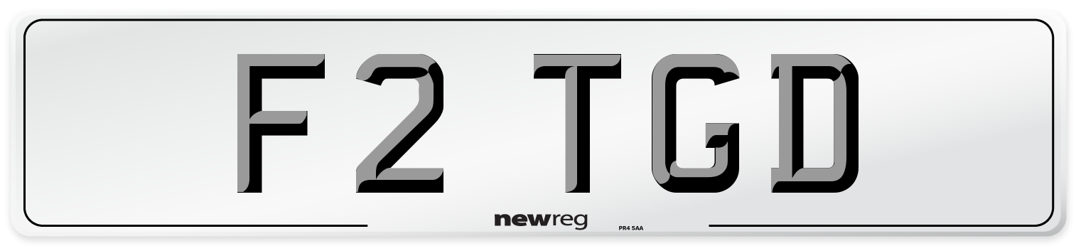 F2 TGD Number Plate from New Reg